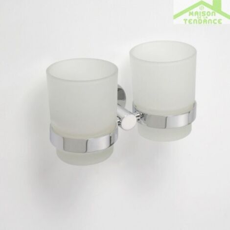 Sapho X-Round - Porte-verre double, verre/chrome XR902 (1/4)