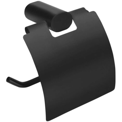 Sapho Flori - Porte-rouleaux WC avec couvercle, noir mat RF007/15 (1/4)