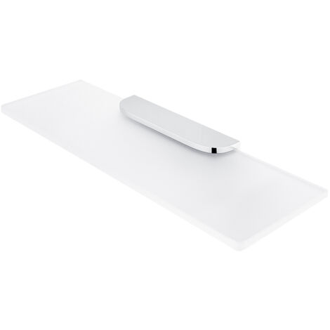 Tablette Verre Satiné L.40 Cm, Avec Fixation Chrome, Nikau Nimco (1/4)