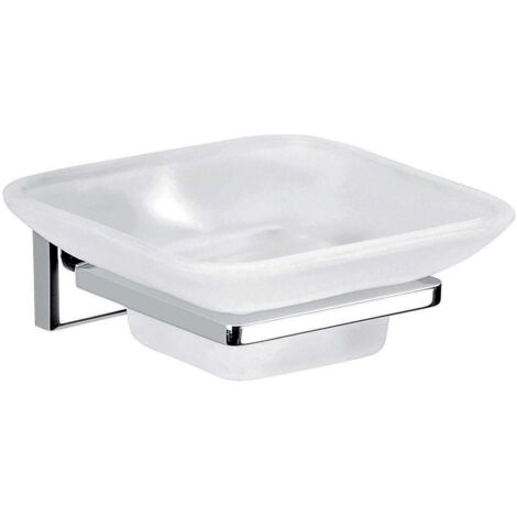 Sapho Gedy Colorado - Porte-savon avec support, verre dépoli/chrome 6911 (1/4)