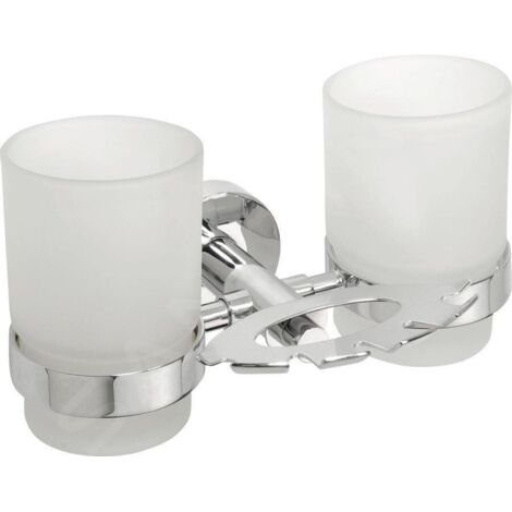 Sapho X-Round - Porte-verre double, verre/chrome XR900 (1/2)