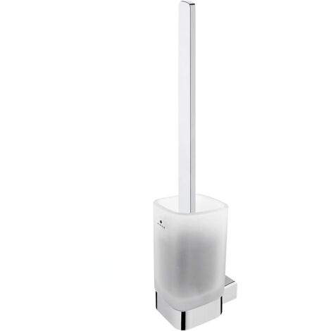 Nimco Kibo - Brosse WC murale avec support, verre mat/chrome Ki 14094CN-HR-26 (1/2)