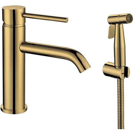 Sapho Rhapsody - Mitigeur de lavabo avec douchette de bidet, doré mat 1209-09GB (1/4)