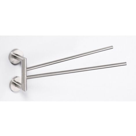 Double Porte-serviettes pivotant NEO en acier inoxydable 42x16x7cm (1/4)