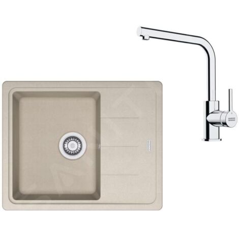 Franke - Set de cuisine G262SA, évier en fragranit BFG 611-62 + robinet FS 3230.031, sahara/chrome 114.0700.732 (1/4)