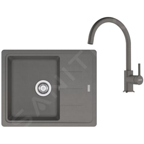 Franke Colonnes - Set de cuisine G278ŠK, évier en fragranit BSG 611-62 + robinet FC 6018.084, gris pierre 114.0700.804 (1/4)