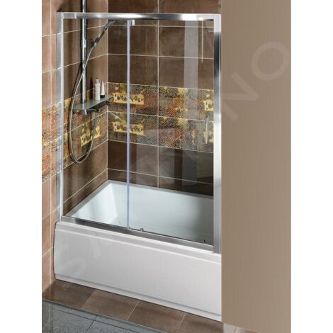 Porte de douche coulissante 1100 mm – Verre de sécurité 6 mm – Aluminium poli – Largeur d'entrée 430-450 mm – MD1116 – Polysan