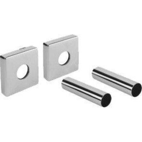 Sapho - Rosace de couverture de forme carrée, inox brossé CP812 (1/2)