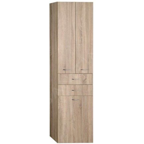 Aqualine Keramia Fresh - Armoire haute ZOJA avec panier, 500x1840x290 mm, chêne platine 51295 (1/4)