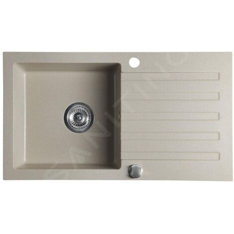 Sapho - Evier en granit, 78x44 cm, beige GR7202 (1/4)