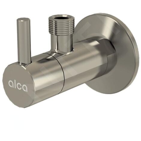 Alca - Vanne d'angle avec filtre, nickel brossé mat ARV001-N-B (1/2)