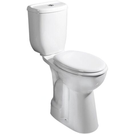 Sapho Céramique - WC à poser pour PMR, évacuation par le bas, blanc BD301.410.00