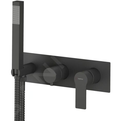 Sapho Pax - Mitigeur encastré, 3 sorties, avec accessoires, noir mat XA53/15 (1/2)
