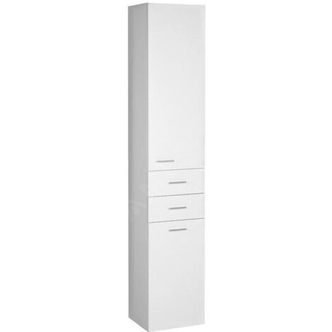 Aqualine Zoja - Armoire suspendue avec panier 350x1840x290 mm, gauche, blanc 51230 (1/5)