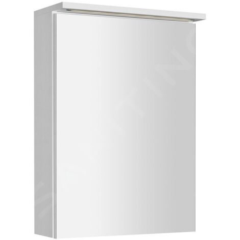 Aqualine Accessoires - Armoire de toilette avec éclairage LED, 50x70x22 cm, blanc WGL50S (1/5)