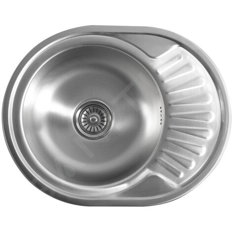 Aqualine - Evier 57x45 cm, acier inoxydable AQ5745B (1/4)