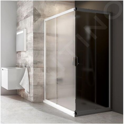 Ravak Blix - Porte de douche BLRV2K 100 cm, blanc/verre Grape 1XVA0100ZG (1/5)