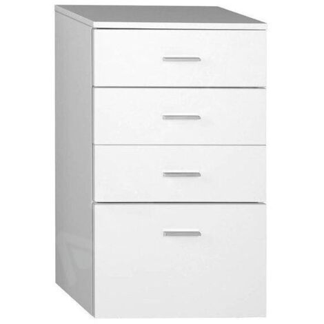 Aqualine Zoja - Armoire à tiroirs inférieure 500x780x290 mm, blanc 50308 (1/3)