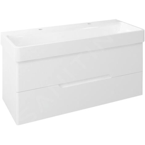 Sapho Mediena - Meuble-vasque 1170x510x485 mm, blanc mat MD120 (1/4)