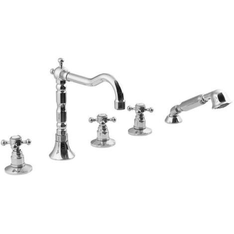 Sapho Antea - Mitigeur pour rebord de baignoire, installation à 5 trous, chrome 3881 (1/4)