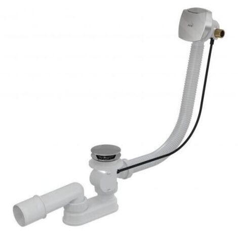 Alca - Kit vidange et trop-plein de baignoire avec remplissage, longueur 800 mm, métal A564KM1-80 (1/2)