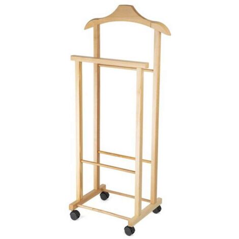 Compactor Organisation de penderie - Portemanteau 97x33x29 cm, avec roulettes, bois clair RAN7876