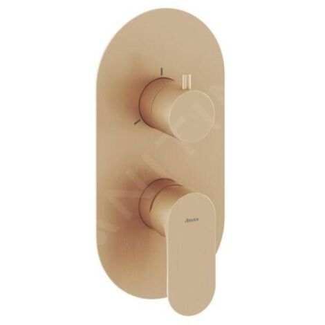 Ravak Eleganta - Mitigeur encastré 3 appareils, or rose brossé X070371 (1/3)