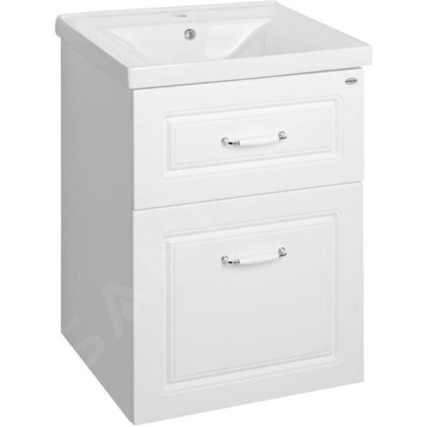 Aqualine Favolo - Meuble lavabo 518x725x440 mm, blanc mat FV255 (1/5)