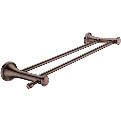 Porte-serviettes 2 Barres Fixes, L. 51.5 Cm, Cuivre Antique, Lada, Antique Salle De Bains Rétro Nimco (1/2)