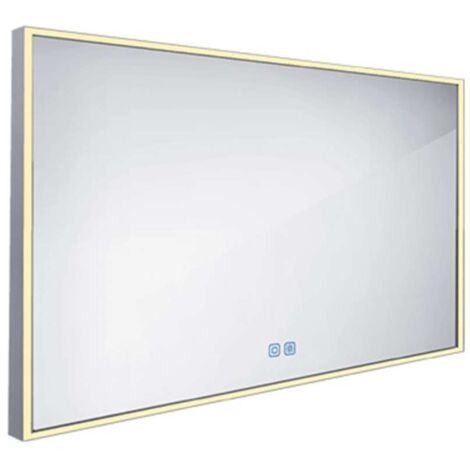 Nimco - Miroir avec éclairage LED, 120x70 cm, touches tactiles, aluminium ZP 13006VX (1/5)