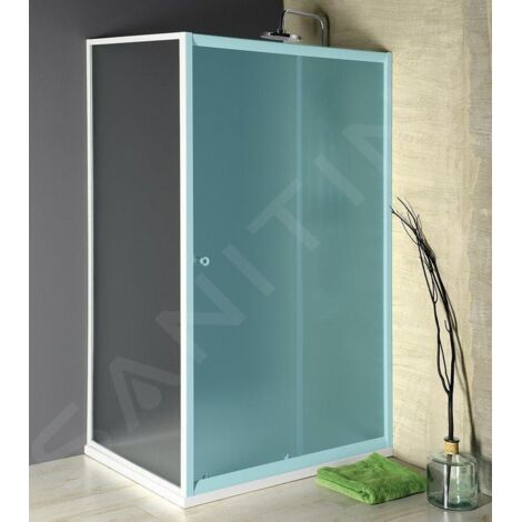 Aqualine Cabines de douche - Parois latéral Amadeo 800 mm, verre mat BRICK BTP80 (1/4)