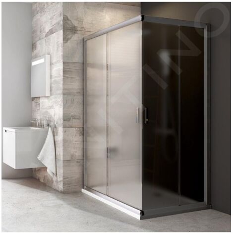 Ravak Blix - Porte de douche BLRV2K 100 cm, satinée/verre Grape 1XVA0U00ZG (1/5)