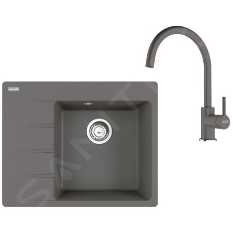 Franke Colonnes - Set de cuisine G269ŠK, évier en fragranit CNG 611-62 TL/7 + robinet FC 6018.084, gris pierre 114.0700.668 (1/4)