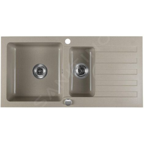Sapho - Evier en granit, 100x50 cm, beige GR1332 (1/5)