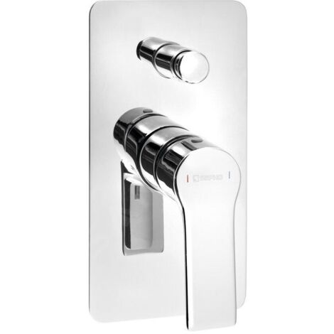 Sapho Pax - Mitigeur encastré avec 2 sorties, avec corps d’encastrement, chrome XA42 (1/2)