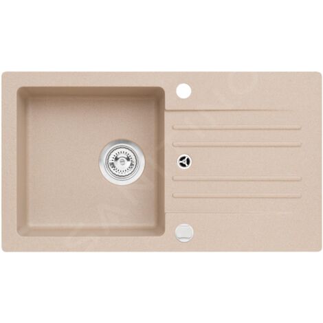Alveus Cortina - Évier en granit 750x420 mm, avec commande de vidage, beige 1133439 (1/2)
