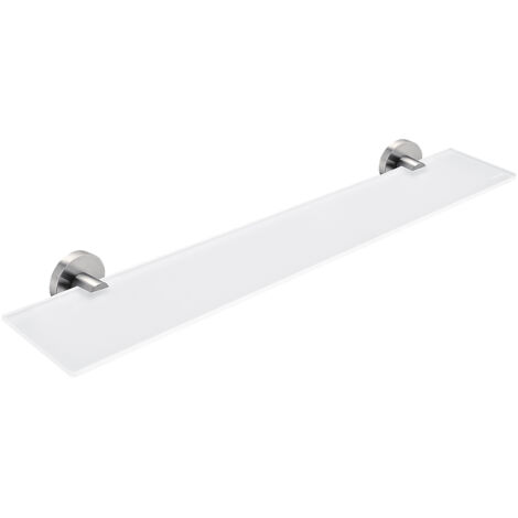 Tablette Verre L.60 Cm, Avec Fixation Inox Brossé, Unix Nimco (1/4)