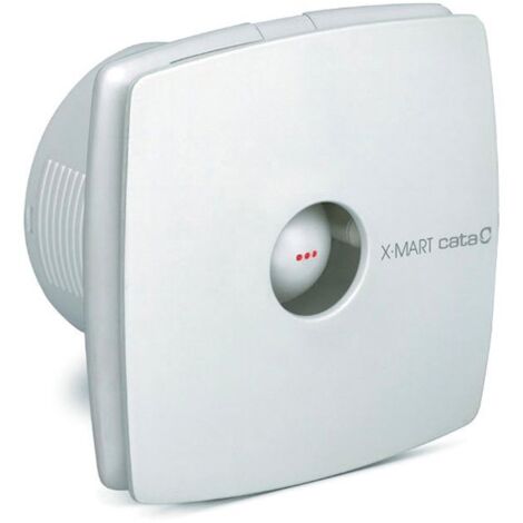 Ventilateur axial de salle de bain avec minuterie – 15 W, 100 mm, 40 dB, 98 m3/h, installation murale ou plafond – Blanc – Cata