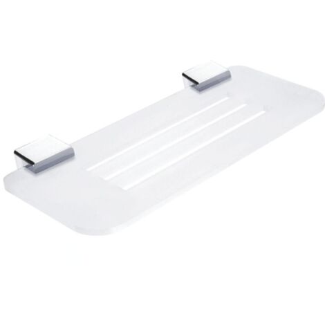 Nimco Kibo - Tablette avec trous fraisés, longueur 300 mm, plexiglas mat/chrome Ki X330-26 (1/3)