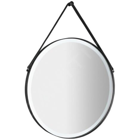 Sapho - Miroir Orbiter avec éclairage LED, diamètre 70 cm, noir mat ORL070 (1/5)