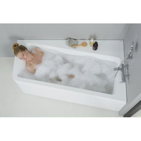 Ravak – Baignoire asymétrique 170L 1700x1000mm gauche acrylique renforcé blanc – Confort optimal – Garantie 10 ans – C811000000