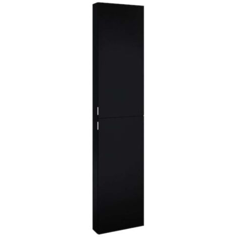 Jika Pure - Armoire haute 180x40x13 cm, 2 portes G/D, noir mat H43J2352303531 (1/2)