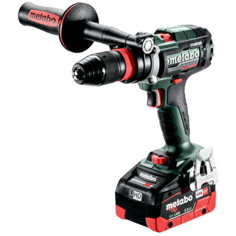 Metabo Outillage - Perceuse-visseuse sans fil 18 V, 2 batteries Li-HD 5,5 Ah, chargeur 603180660