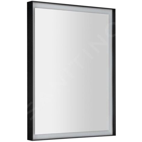 Sapho Sort LED - Mirroir avec éclairage LED, 600x800 mm, noir mat ST080 (1/5)