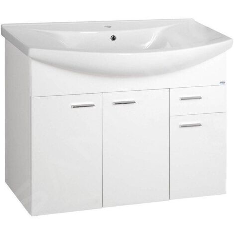 Aqualine Zoja - Meuble lavabo 933x740x345 mm, blanc 51094A (1/4)
