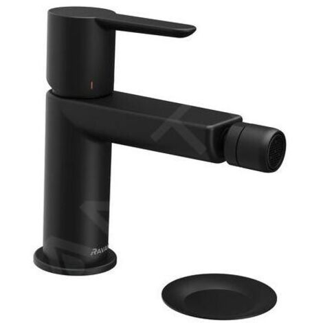 Ravak Puri - Mitigeur bidet Click-Clack avec bec, noir mat X070189 (1/5)