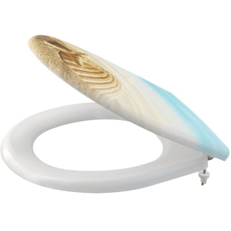 Alca - Abattant WC, Softclose, blanc/bleu A604 SHELL (1/3)