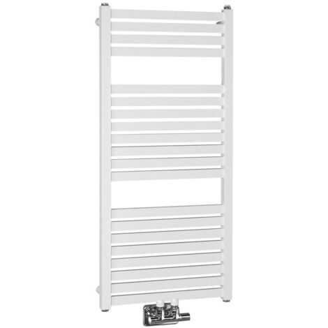 Aqualine - Elément chauffant Tondi 45x97 cm, raccordement central, blanc DT450T (1/5)