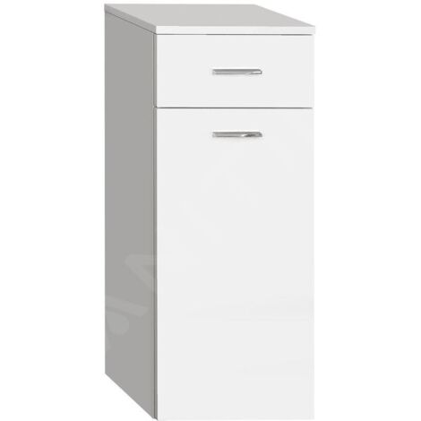 Aqualine Zoja - Armoire inférieure avec panier, 350x780x290 mm, blanc 50261 (1/4)