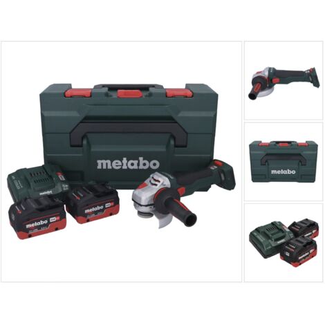 Metabo Outillage - Meuleuse d'angle sans fil 18V 125 mm, 2 batteries 5,5 Ah LiHD, chargeur 601730660 (1/5)